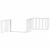 Dog Gate with Door - Foldable 12 Panels White - 960 cm