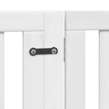 Dog Gate with Door - Foldable 12 Panels White - 960 cm