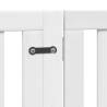 Dog Gate with Door - Foldable 12 Panels White - 960 cm