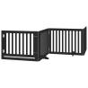 Dog Gate with Door - Foldable 6 Panels, 480 cm - Black