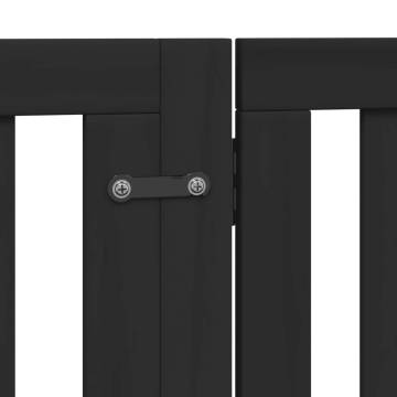 Dog Gate with Door - Foldable 6 Panels, 480 cm - Black