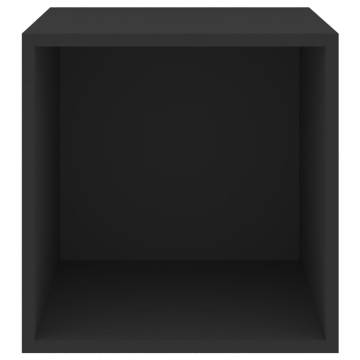 Stylish Black Wall Cabinets - 2 pcs - 37x37x37 cm