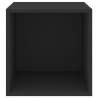 Stylish Black Wall Cabinets - 2 pcs - 37x37x37 cm