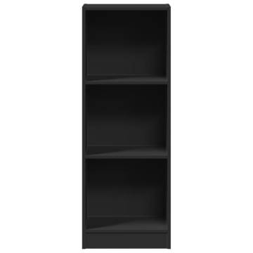 Stylish Black Bookcase - 40x24x109 cm Engineered Wood