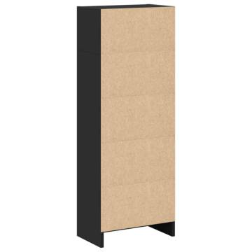 Stylish Black Bookcase - 40x24x109 cm Engineered Wood