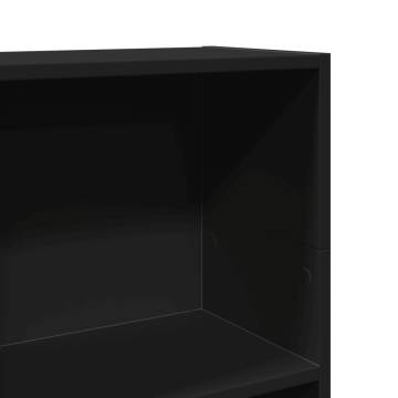 Stylish Black Bookcase - 40x24x109 cm Engineered Wood