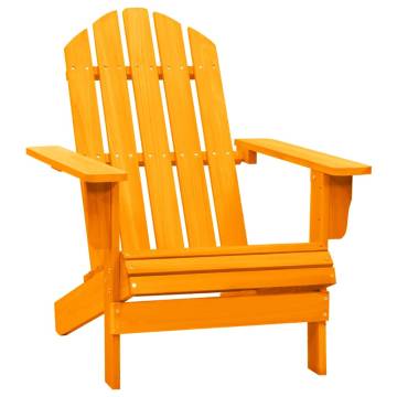 Garden Adirondack Chair - Solid Fir Wood Orange | HipoMarket