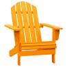 Garden Adirondack Chair Solid Fir Wood Orange Colour orange Quantity in Package 1 