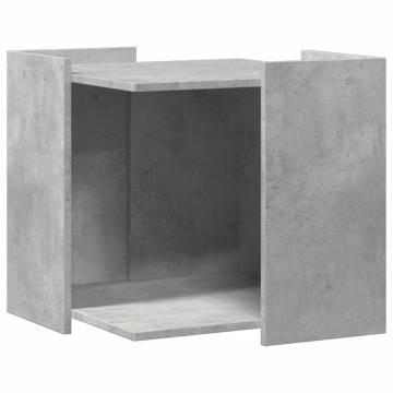 Cat Litter Box Enclosure - Concrete Grey, 53x53x51 cm