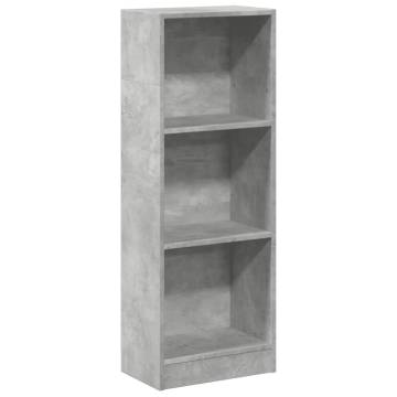 Stylish Concrete Grey Bookcase - 40x24x109 cm | Hipo Market