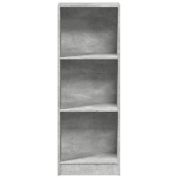 Stylish Concrete Grey Bookcase - 40x24x109 cm | Hipo Market