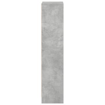 Stylish Concrete Grey Bookcase - 40x24x109 cm | Hipo Market