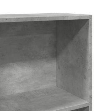 Stylish Concrete Grey Bookcase - 40x24x109 cm | Hipo Market