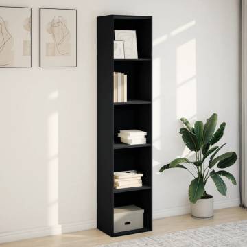 Bookcase Black 40x30x189 cm - Stylish Engineered Wood Storage