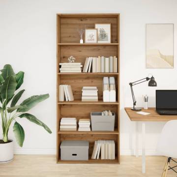 Book Cabinet Artisian Oak 80x30x189 cm - Stylish Storage