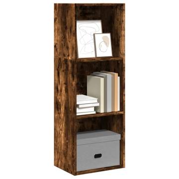 Bookcase Smoked Oak - 40x30x114 cm Engineered Wood Storage