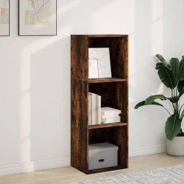 Bookcase Smoked Oak - 40x30x114 cm Engineered Wood Storage