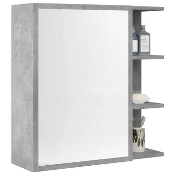 Bathroom Mirror Cabinet - Concrete Grey 62.5x20.5x64 cm