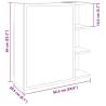 Bathroom Mirror Cabinet - Concrete Grey 62.5x20.5x64 cm