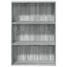 Bookcase Grey Sonoma 80x30x114 cm Engineered Wood | HiPo Market