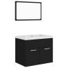 Stylish Black Bathroom Furniture Set - Hipomarket