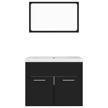 Stylish Black Bathroom Furniture Set - Hipomarket