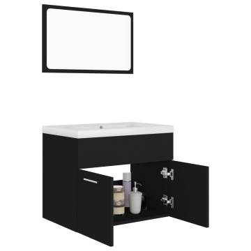 Stylish Black Bathroom Furniture Set - Hipomarket