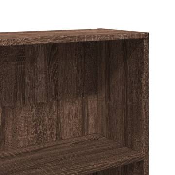 Brown Oak Bookcase 80x24x176 cm - Stylish Storage Solution