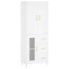 Stylish Highboard White - 69.5x34x180 cm | Hipomarket