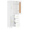 Stylish Highboard White - 69.5x34x180 cm | Hipomarket