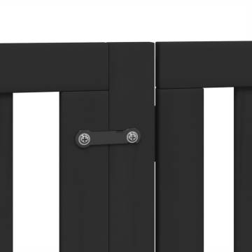 Foldable Dog Gate with Door - 15 Panels, 750 cm, Black