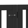 Foldable Dog Gate with Door - 15 Panels, 750 cm, Black