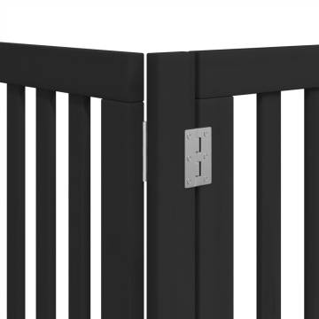 Foldable Dog Gate with Door - 15 Panels, 750 cm, Black