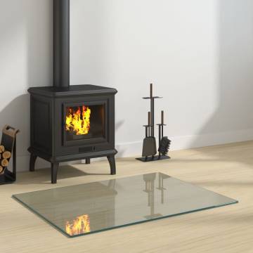 Fireplace Glass Plate Rectangular 80x60 cm - HipoMarket