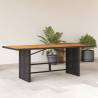  Garden Table with Acacia Wood Top Black 190x80x75 cm Poly Rattan Colour black Quantity in Package 1 Material acacia 