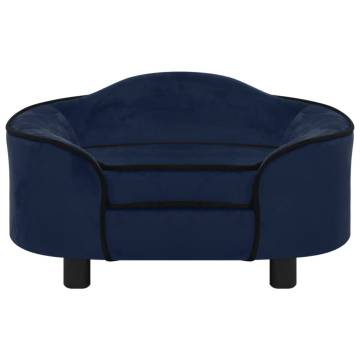 Dog Sofa Blue 67x47x36 cm - Plush Pet Furniture