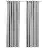 Linen-Look Blackout Curtains - Grey 140x225 cm | HipoMarket