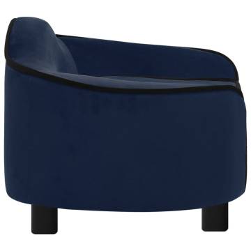 Dog Sofa Blue 67x47x36 cm - Plush Pet Furniture