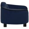 Dog Sofa Blue 67x47x36 cm - Plush Pet Furniture