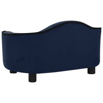 Dog Sofa Blue 67x47x36 cm - Plush Pet Furniture