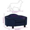 Dog Sofa Blue 67x47x36 cm - Plush Pet Furniture