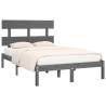 Grey Solid Wood Bed Frame 160x200 cm - Timeless Design