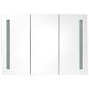 LED Bathroom Mirror Cabinet 89x14x62 cm - White and Oak