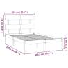 Grey Solid Wood Bed Frame 160x200 cm - Timeless Design