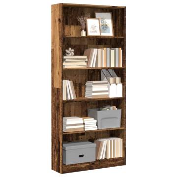 Stylish Old Wood Bookcase 80x24x176 cm - Hipomarket