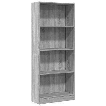 Bookcase Grey Sonoma 60x24x143 cm | Stylish Storage Solution