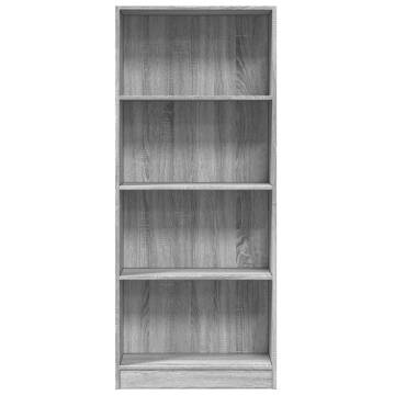 Bookcase Grey Sonoma 60x24x143 cm | Stylish Storage Solution