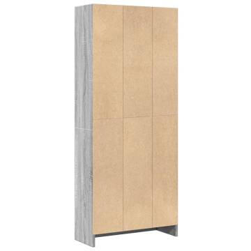 Bookcase Grey Sonoma 60x24x143 cm | Stylish Storage Solution