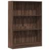 Brown Oak Bookcase 80x24x109 cm - Durable Engineered Wood