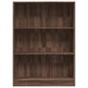 Brown Oak Bookcase 80x24x109 cm - Durable Engineered Wood